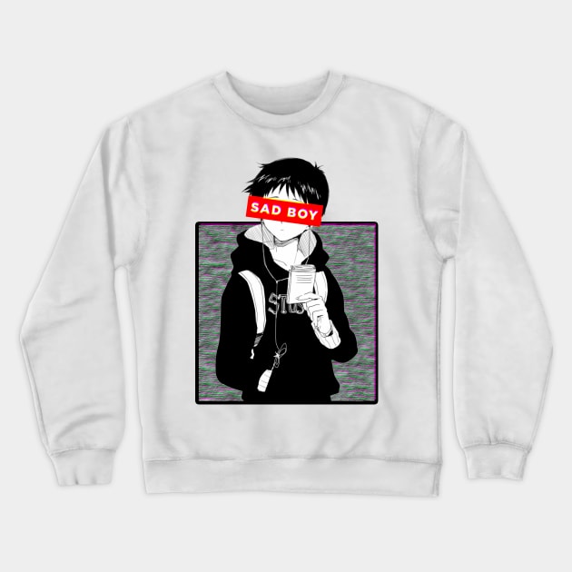 Sad boy Crewneck Sweatshirt by Jackson Lester